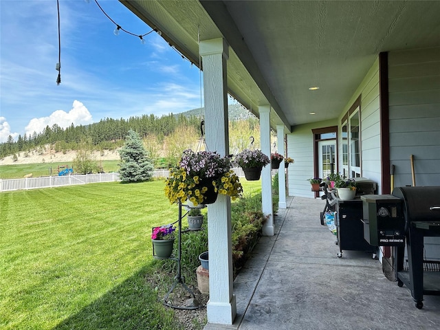 view of patio featuring area for grilling