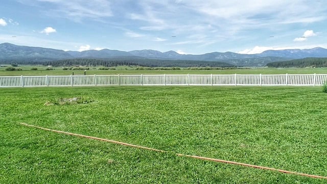 view of mountain feature featuring a rural view