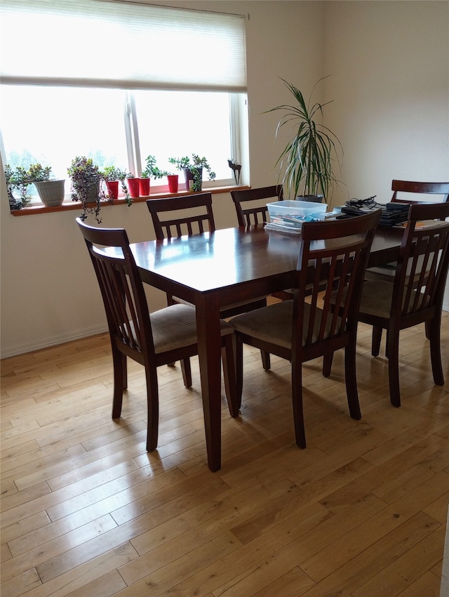 dining area featuring light hardwood / wood-style flooring