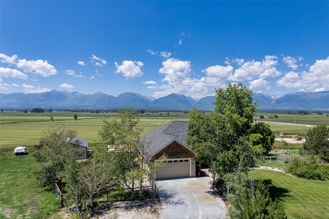 property view of mountains with a rural view