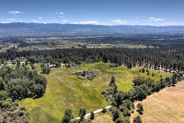 aerial view featuring a mountain view