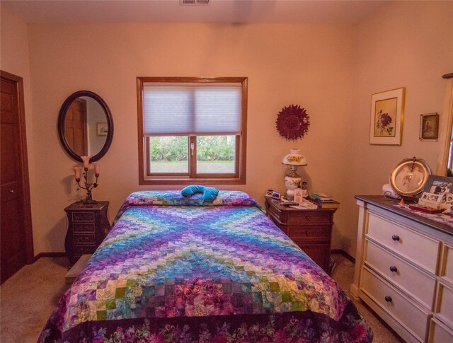 view of carpeted bedroom