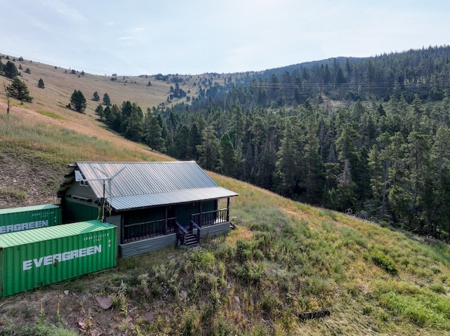 aerial view featuring a rural view