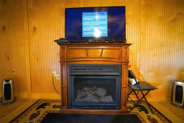 room details with wood walls