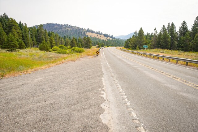 view of road with a mountain view