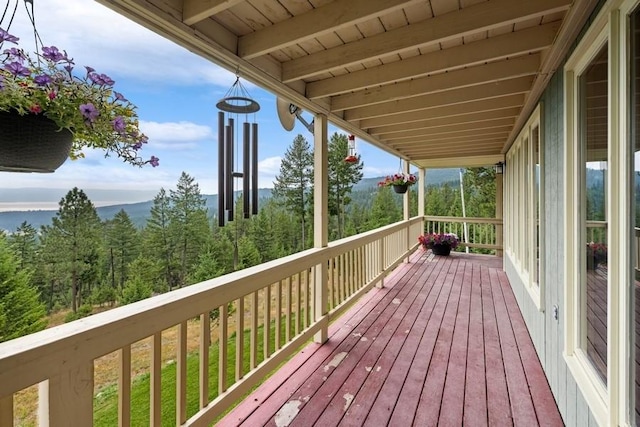 view of wooden terrace