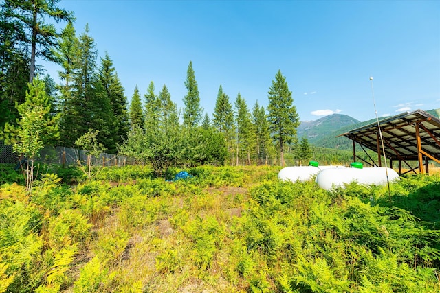 exterior space with a mountain view