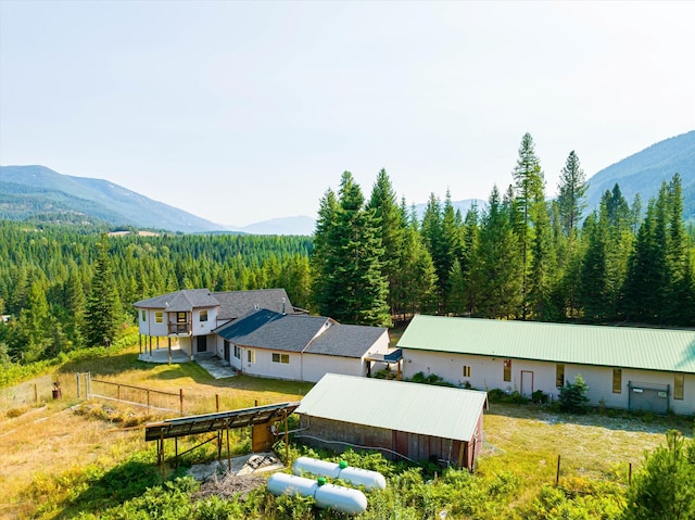 exterior space with a mountain view