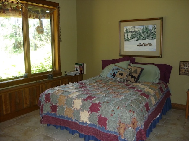 view of tiled bedroom