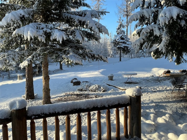 1350 Summit Park, Seeley Lake, MT 59868 - view of yard covered in snow
