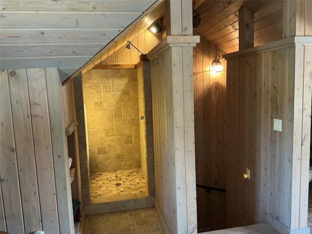 1350 Summit Park, Seeley Lake, MT 59868 - corridor featuring wood walls
