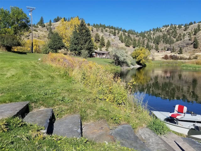 view of water feature featuring a mountain view