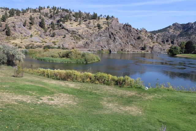 property view of water with a mountain view