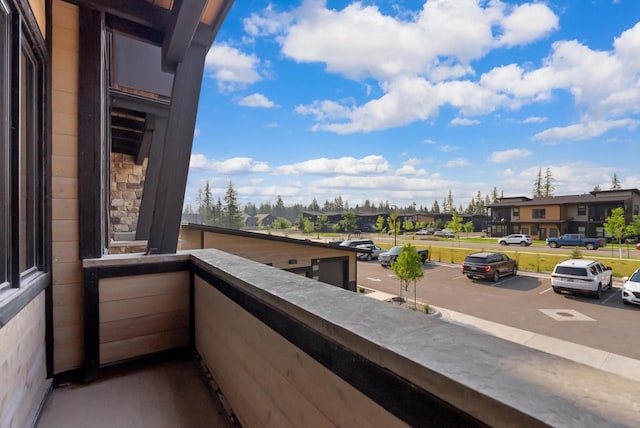 balcony with a residential view