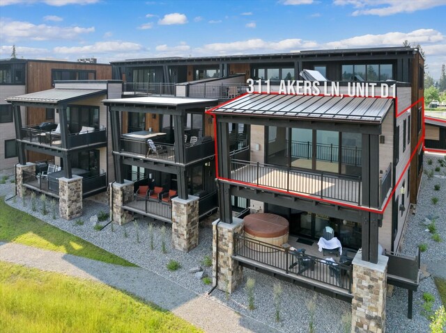 311 Akers Ln Unit D, Whitefish, MT 59937 - view of front of home featuring a standing seam roof and metal roof