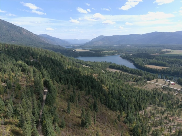 mountain view featuring a water view