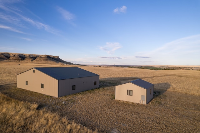 bird's eye view with a rural view