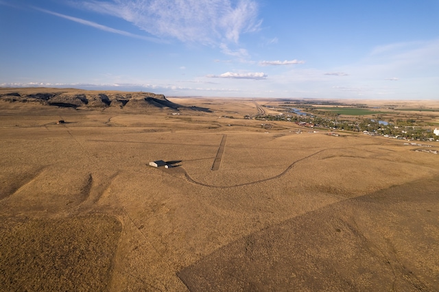 drone / aerial view with a rural view