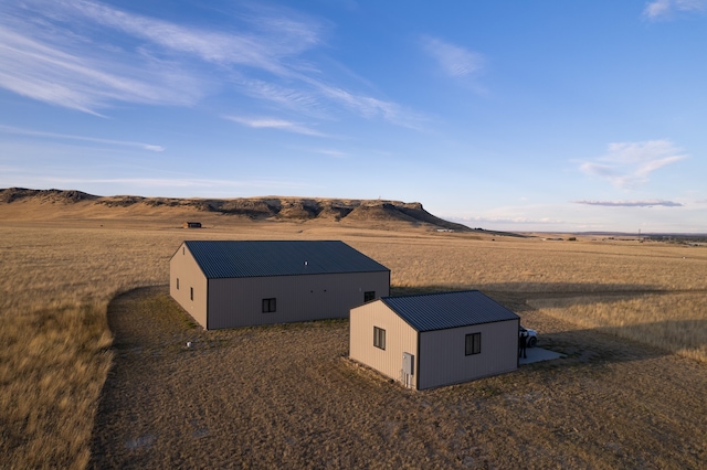 bird's eye view with a rural view