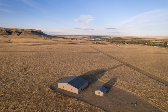 aerial view with a rural view