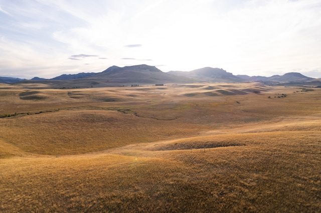 view of mountain feature featuring a rural view