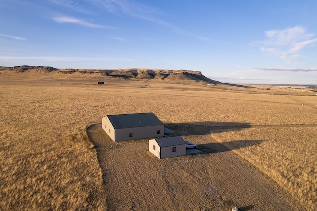 bird's eye view with a rural view