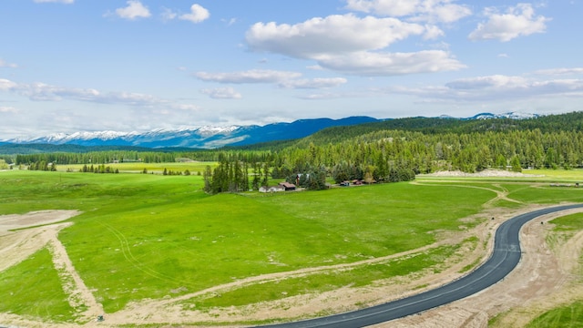 view of community with a mountain view