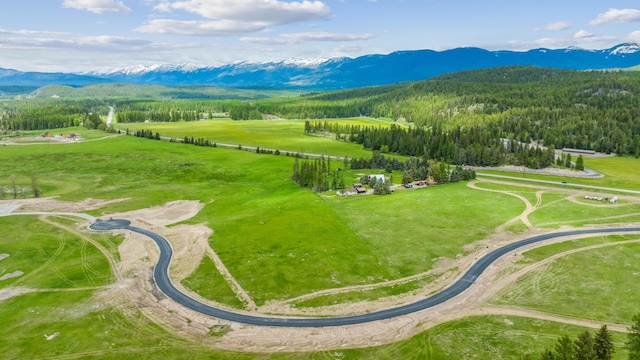 aerial view featuring a mountain view