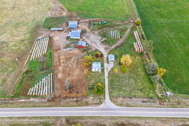 drone / aerial view featuring a rural view