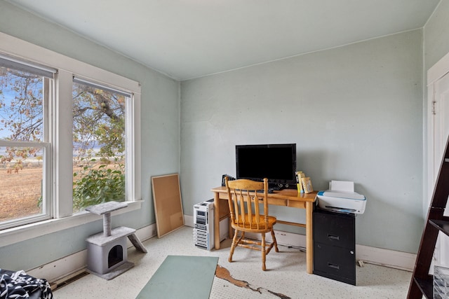 office area with plenty of natural light