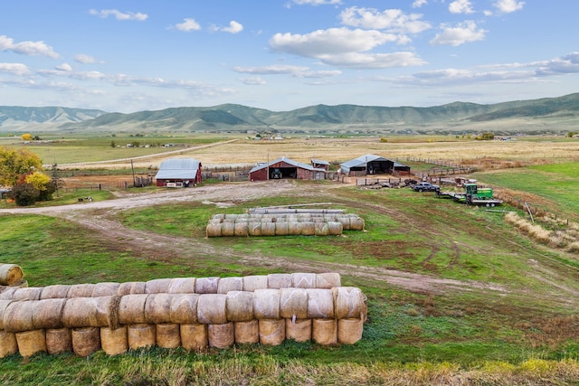 mountain view featuring a rural view