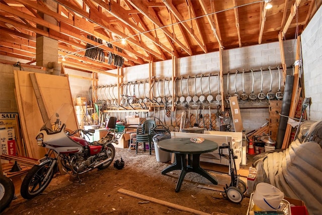 425 Lagger Gulch Rd, Anaconda, MT 59711 - miscellaneous room featuring concrete block wall