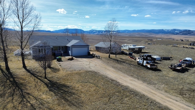 bird's eye view featuring a mountain view