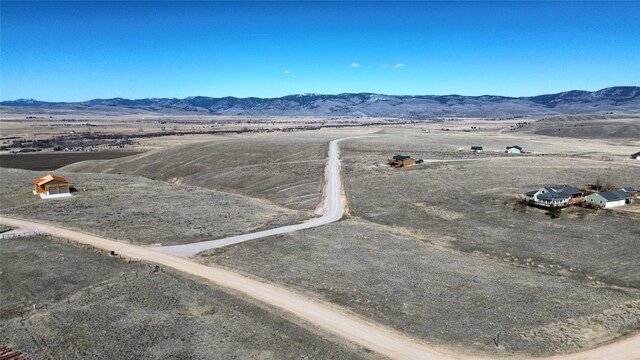 drone / aerial view with a mountain view