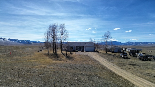 exterior space featuring a rural view