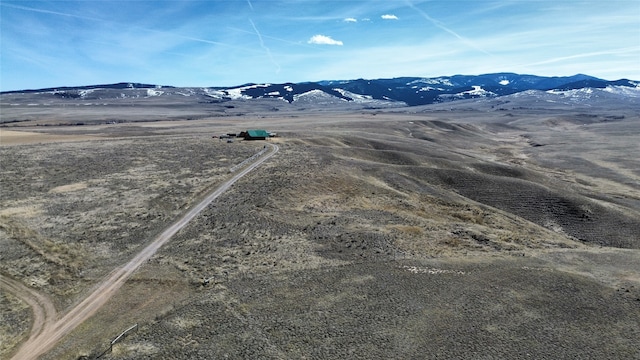 drone / aerial view with a mountain view