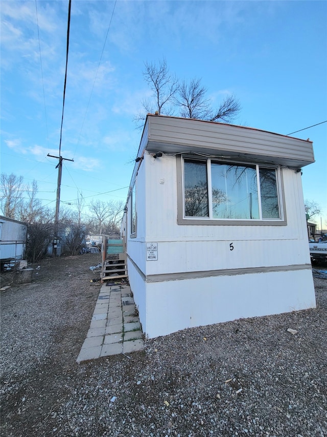 view of home's exterior