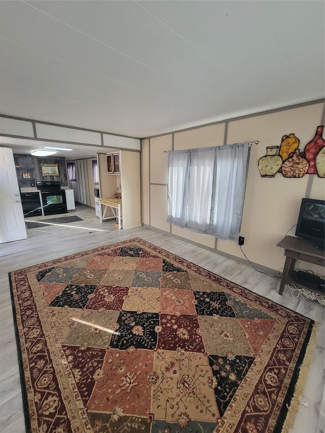 living room featuring wood-type flooring