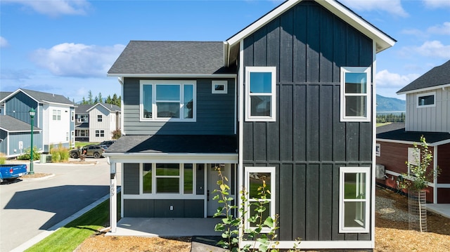 view of front of home with a patio area