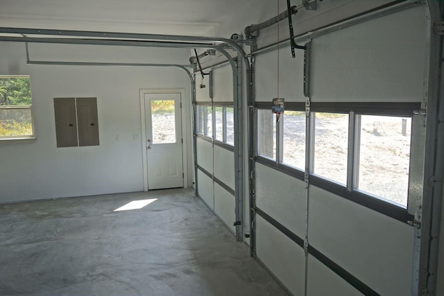 garage featuring electric panel