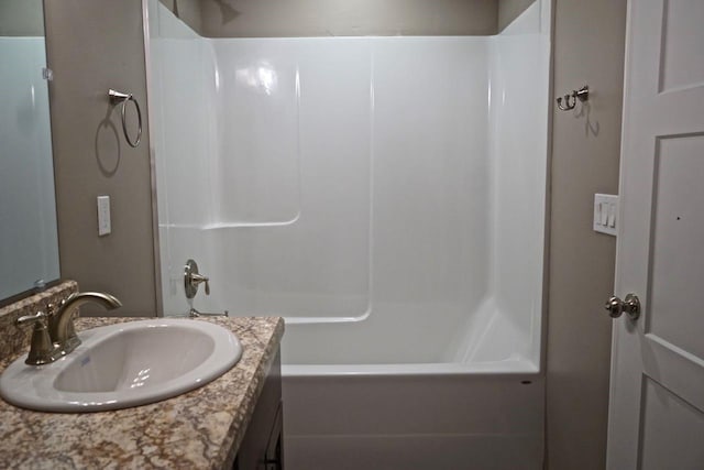 full bath with bathing tub / shower combination and vanity