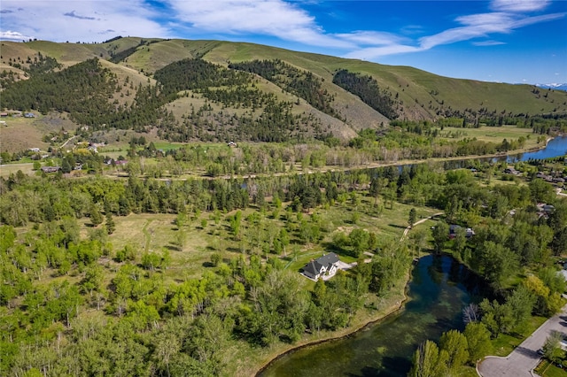 mountain view with a water view