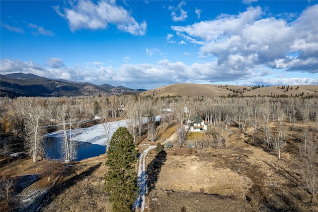 view of mountain feature featuring a rural view