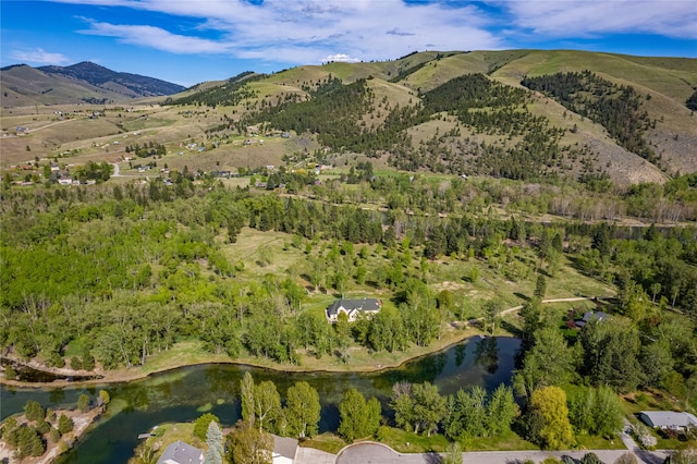 property view of mountains featuring a water view