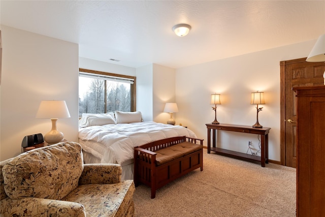 view of carpeted bedroom