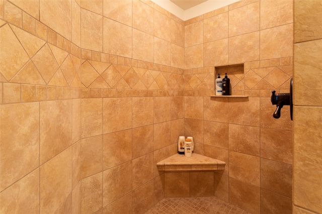 room details with tiled shower