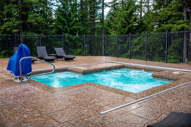 view of pool featuring a patio area