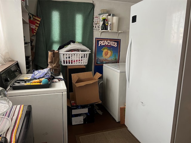 washroom featuring separate washer and dryer