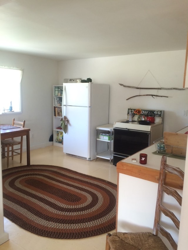 kitchen with white appliances