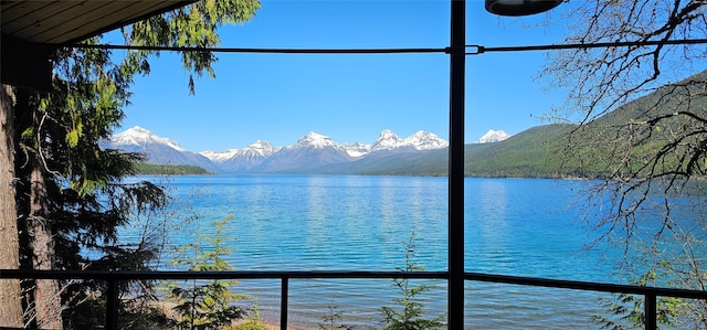 view of water feature featuring a mountain view